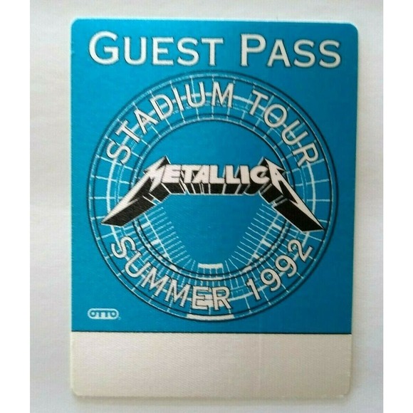 Metallica Backstage Pass Original 1992 Hard Rock Heavy Metal Music Tour Blue - Picture 1 of 3